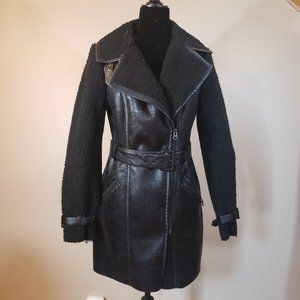 W118 Walter Baker coat faux leather fur M FUN